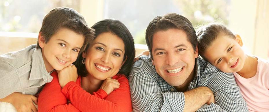 family smiling
